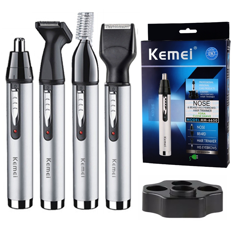 Men'S Grooming Facial - Kemei 充電式オールインワンヘアトリマー男性/女性用グルーミングキット電動ひげトリマー顔、体、眉毛、鼻、耳トリマー