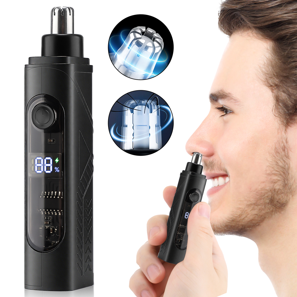Men'S Grooming Facial - 充電式鼻毛トリマーと顔の毛の除去器（男性用）鼻毛シェーバー（鼻毛のクリアランス用）- 携帯用グルーミングツール