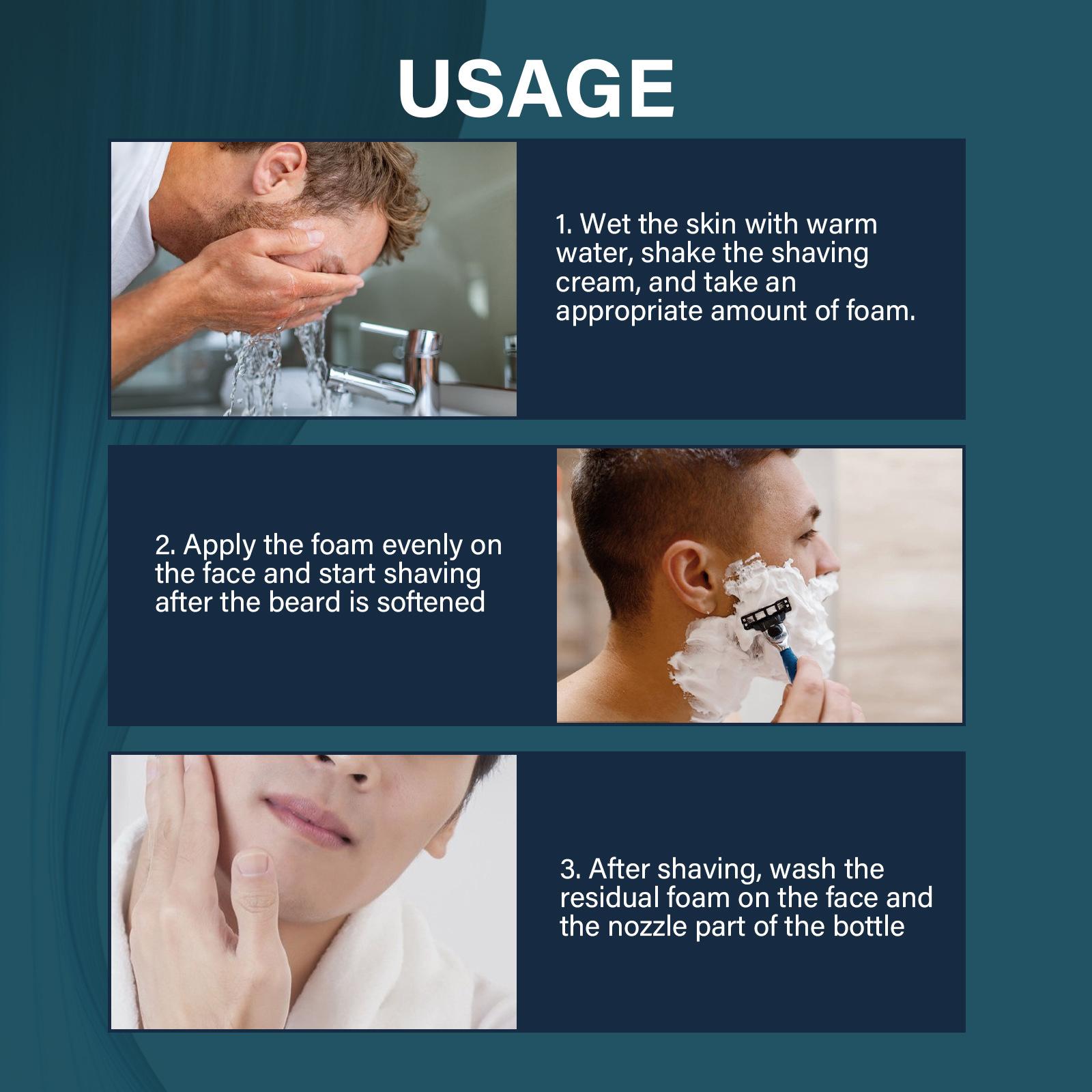 Men'S Grooming Facial - 男性用スムージングシェービングフォーム、スリックシェーブジェル、ひげ軟化剤、理容室用フェイシャルケアクリーム
