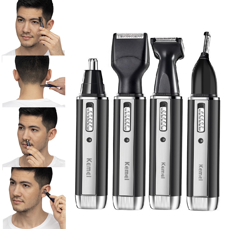Men'S Grooming Facial - Kemei 充電式電動オールインワンヘアトリマー メンズグルーミングキット ひげトリマー 顔用眉毛トリマー 鼻毛耳毛シェーバー