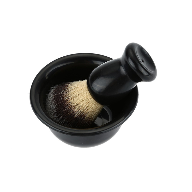 シェービングブラシとアクリルスタンド付きボウル ブラック メ - Men'S Grooming Facial のレビューと価格